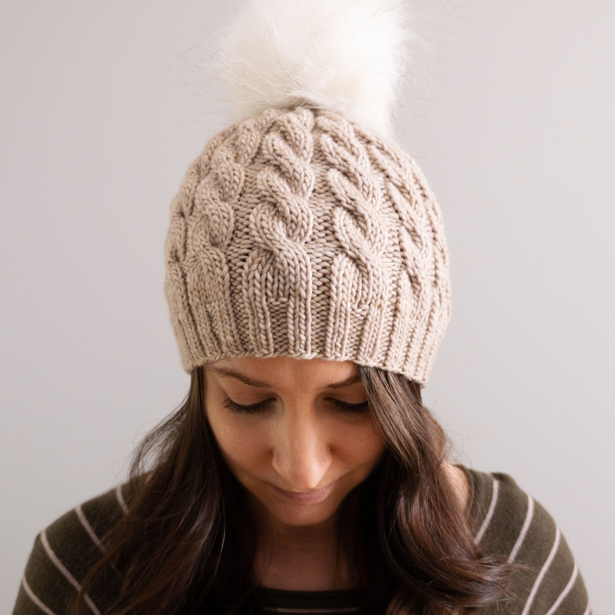 Classic Cable Knit Hat –