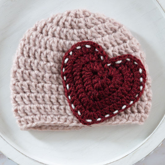 Easy Crochet Heart Hat for Kids