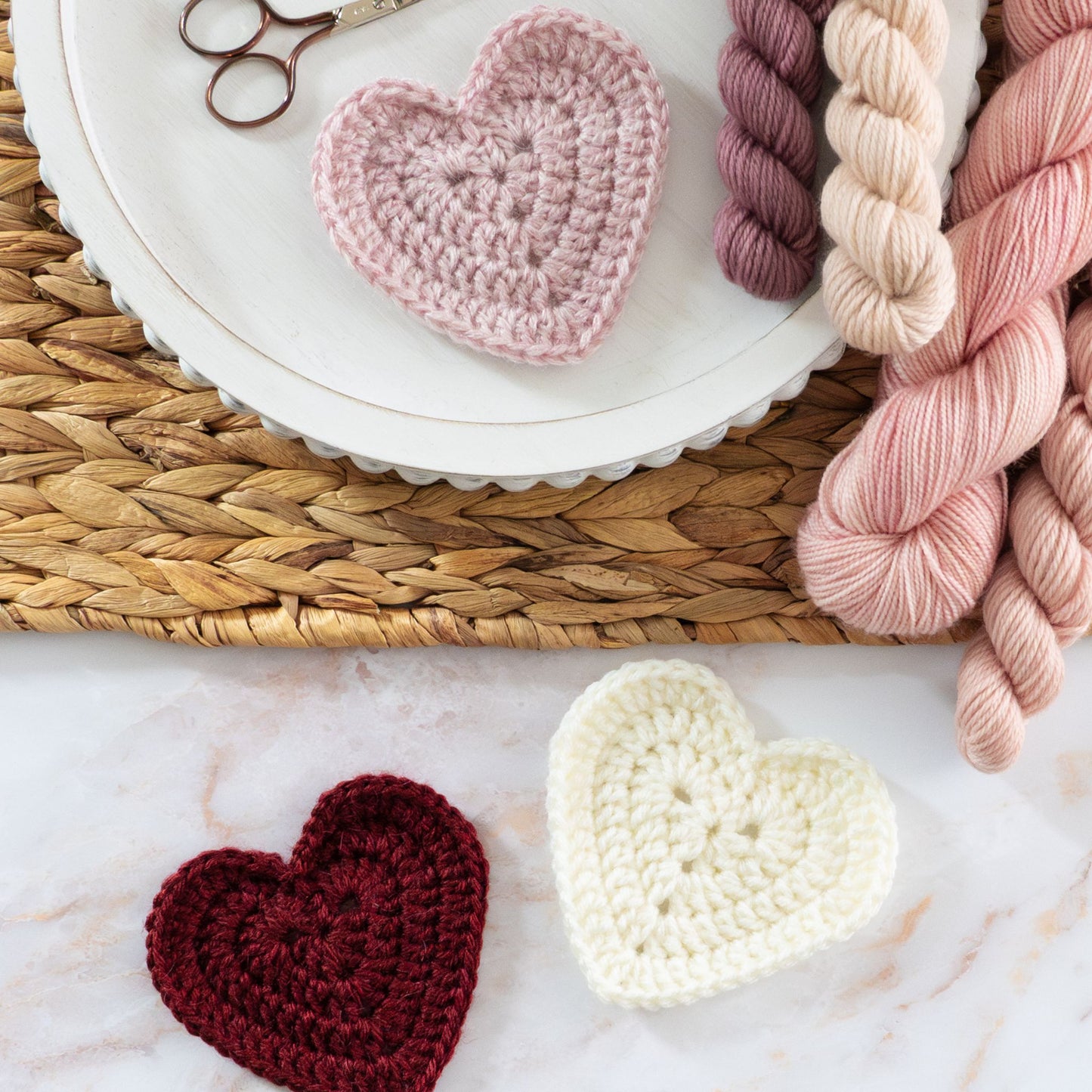Easy Crochet Heart Hat for Kids