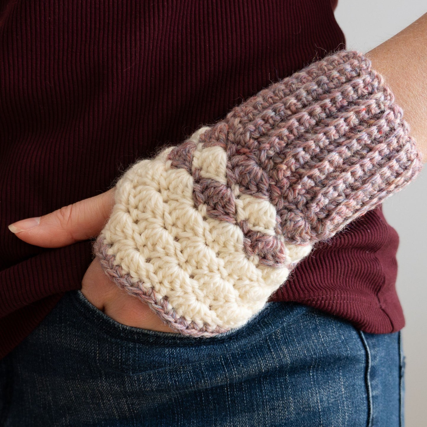 Shell Crochet Fingerless Gloves