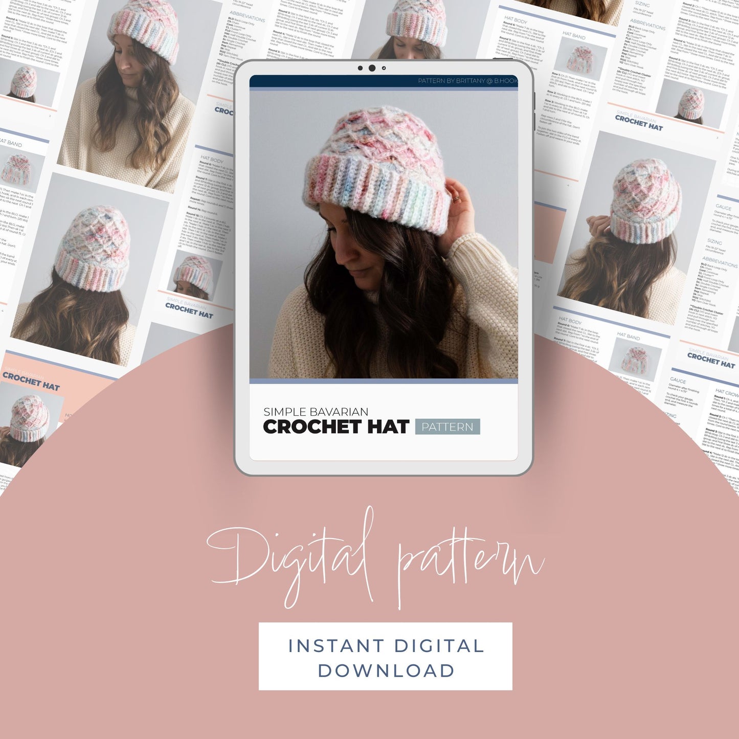 Simple Bavarian Textured Crochet Hat