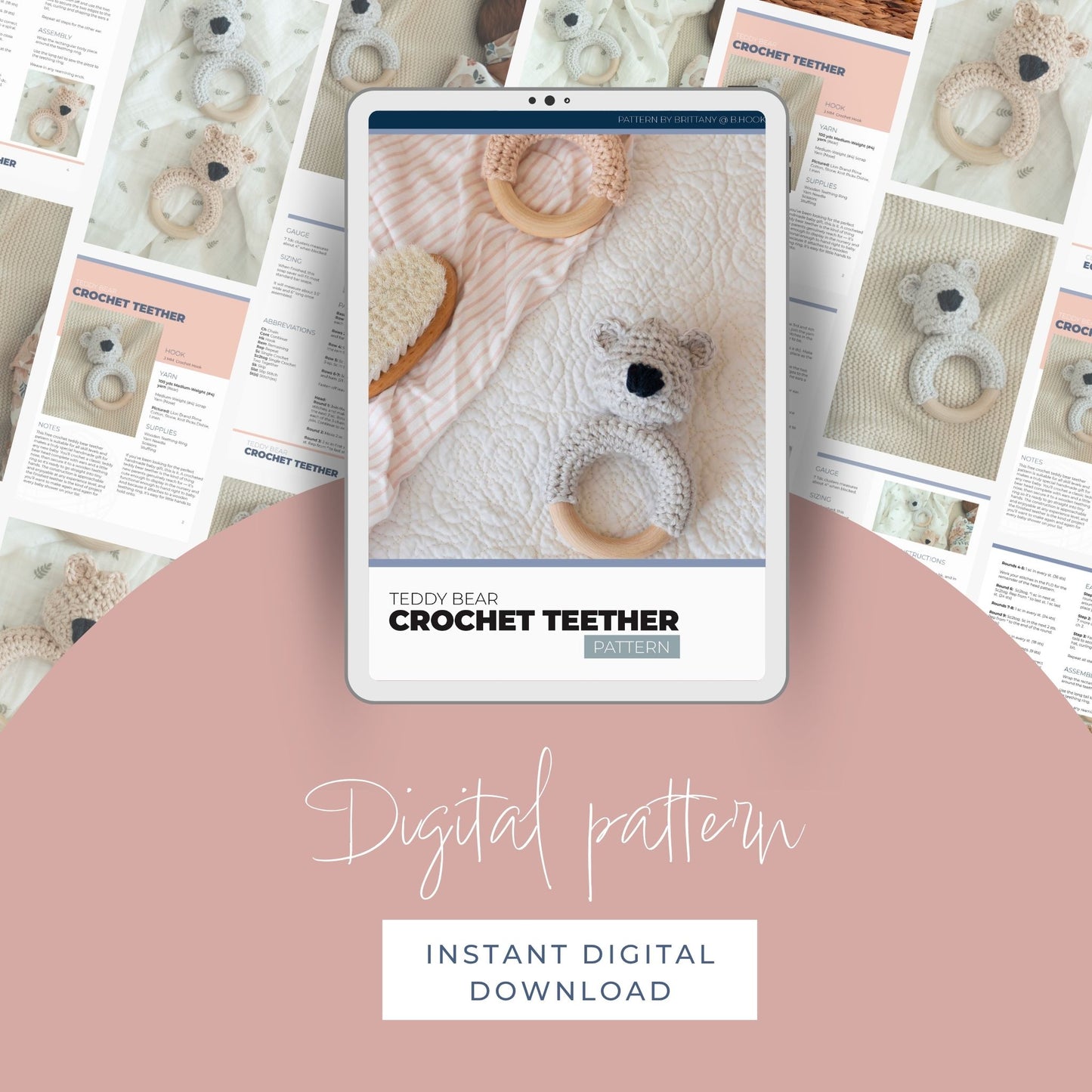 Teddy Bear Crochet Baby Teether