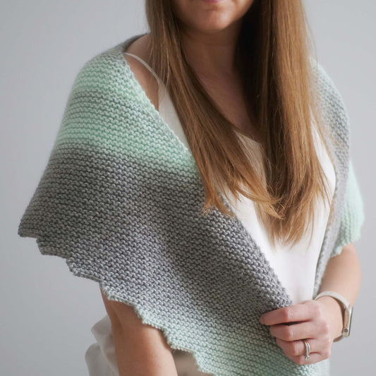 Easy Crescent Knit Shawl