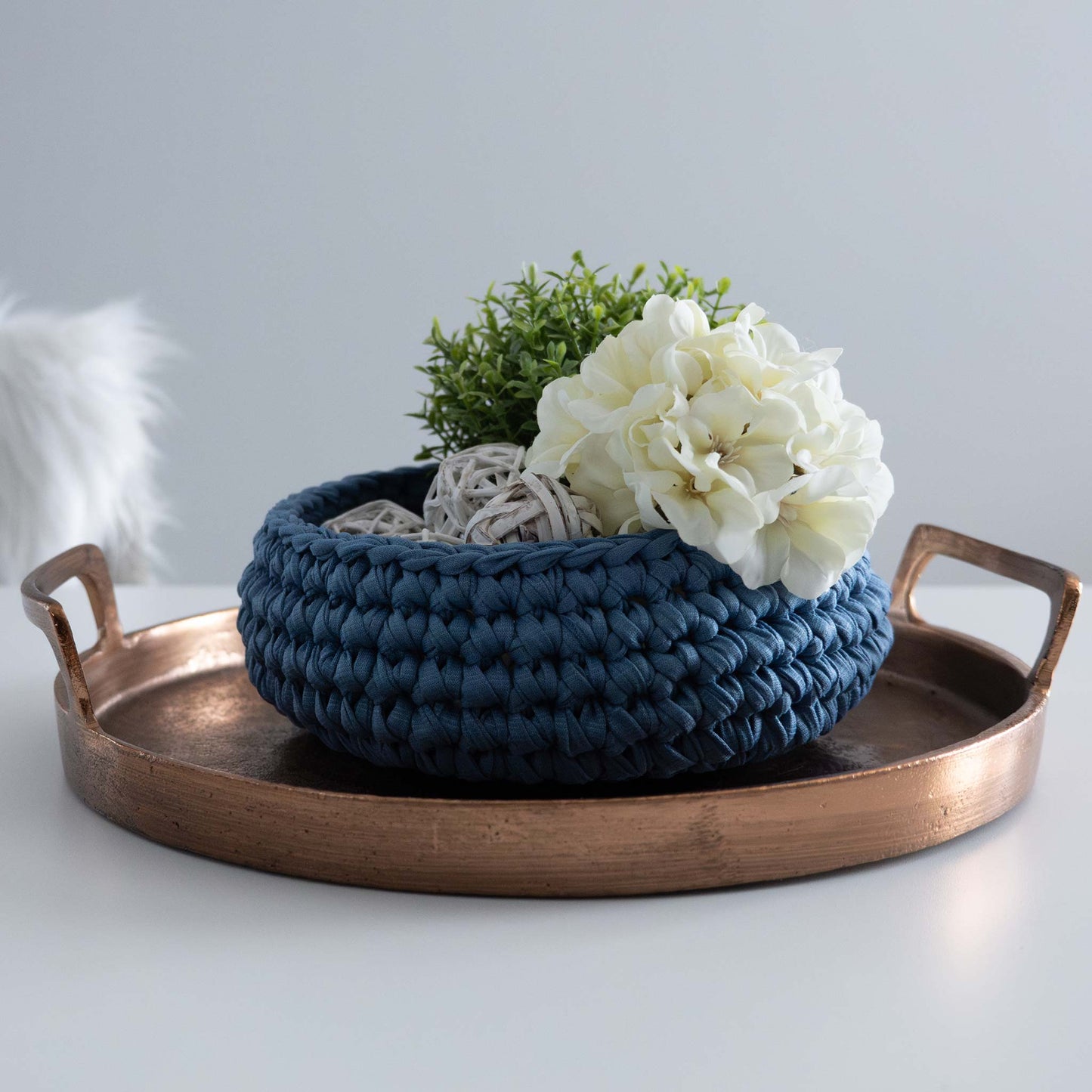 Simple Crochet Bowl with T-Shirt Yarn