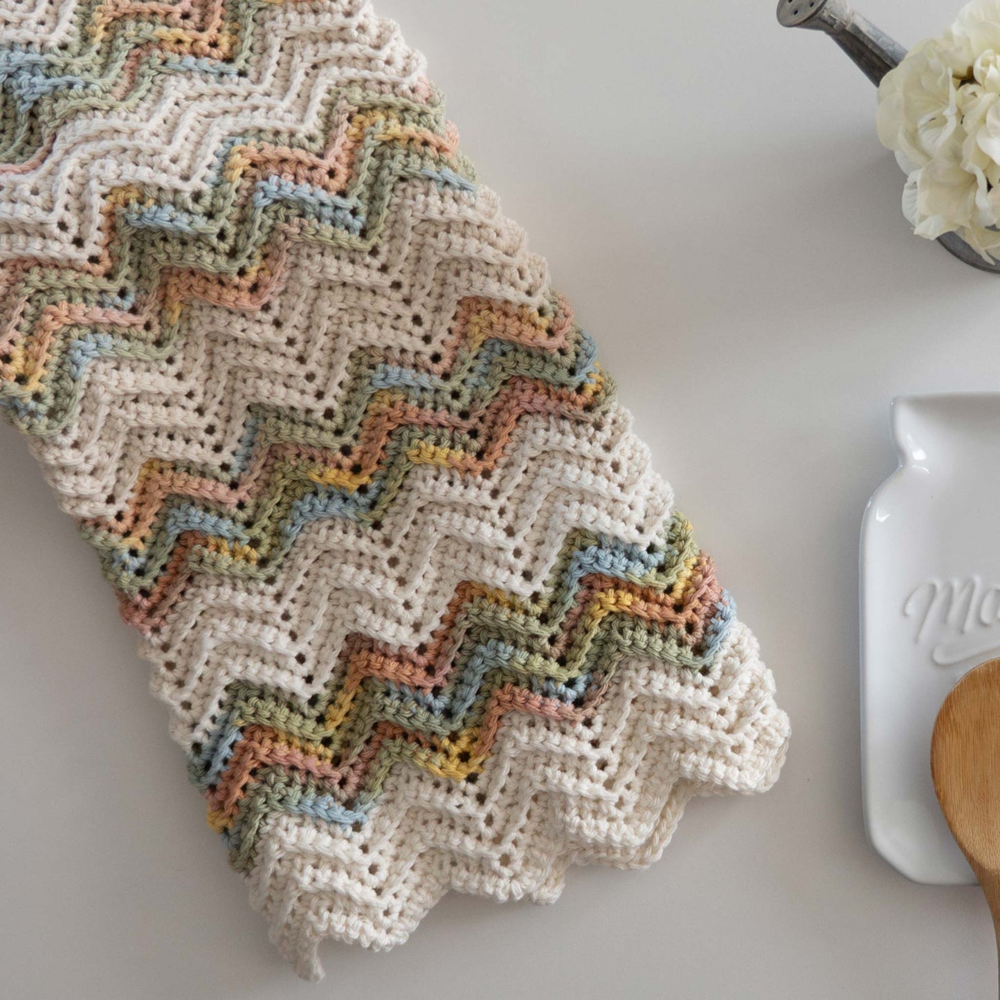 Chevron Crochet Kitchen Towel