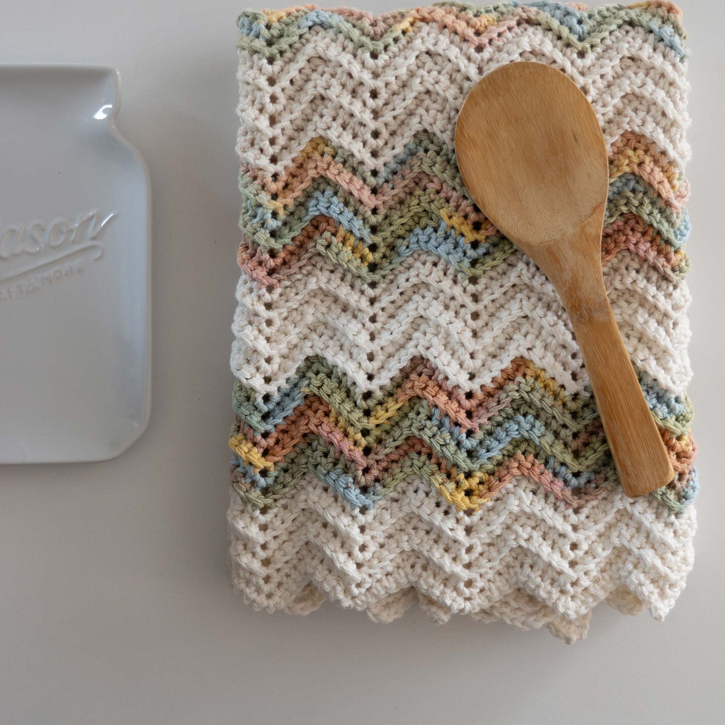 Chevron Crochet Kitchen Towel
