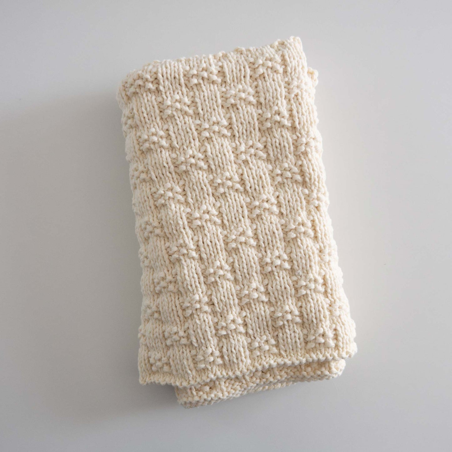 Modern Weave Knit Baby Blanket