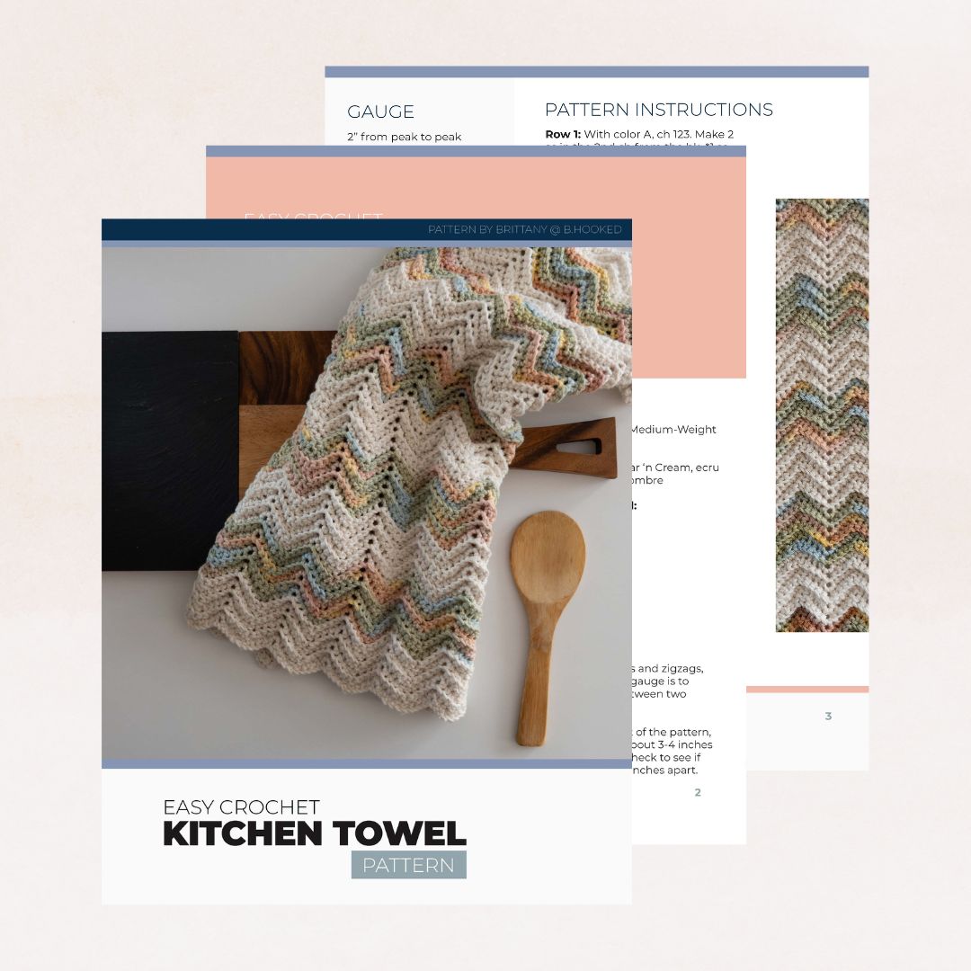 Chevron Crochet Kitchen Towel