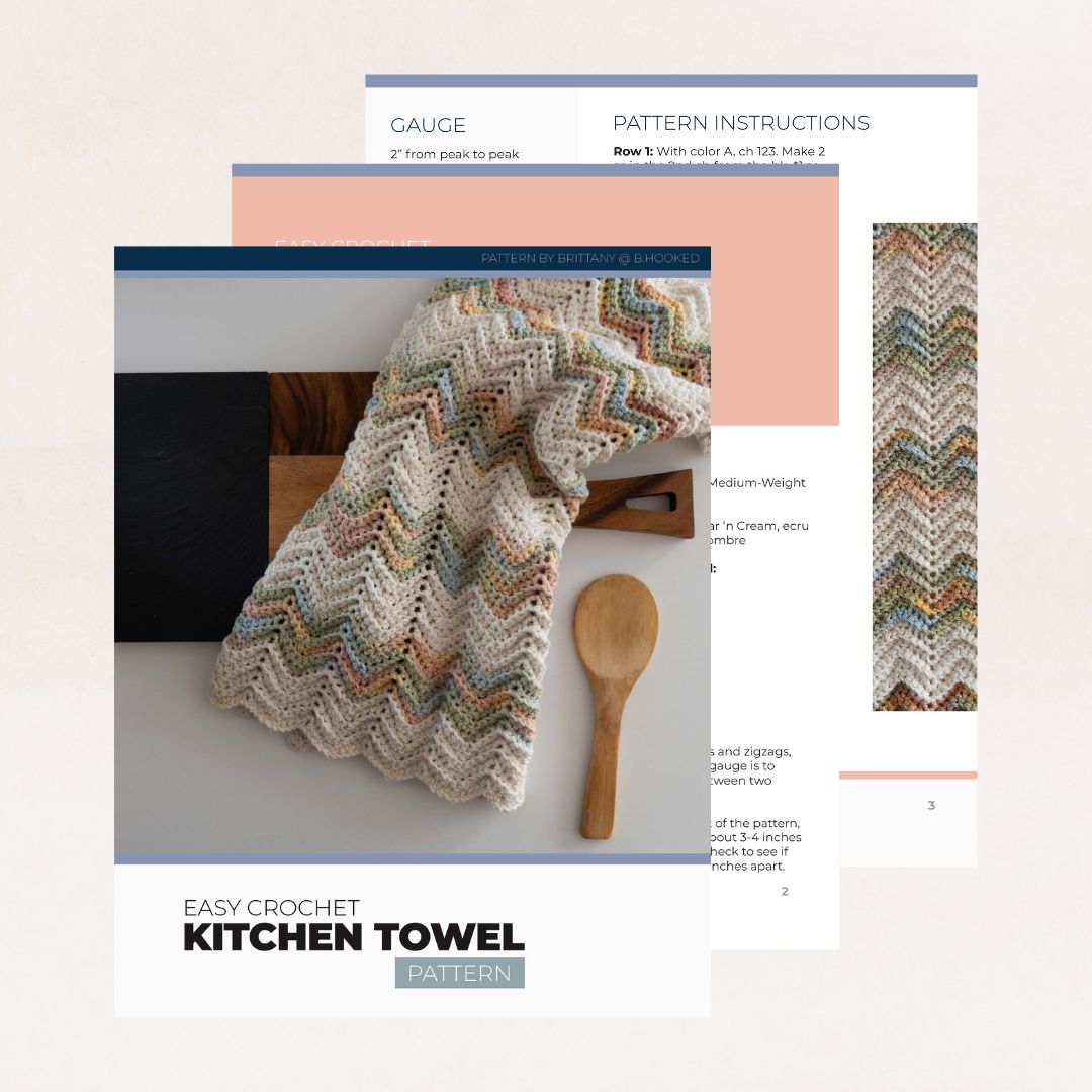 Chevron Crochet Kitchen Towel PDF