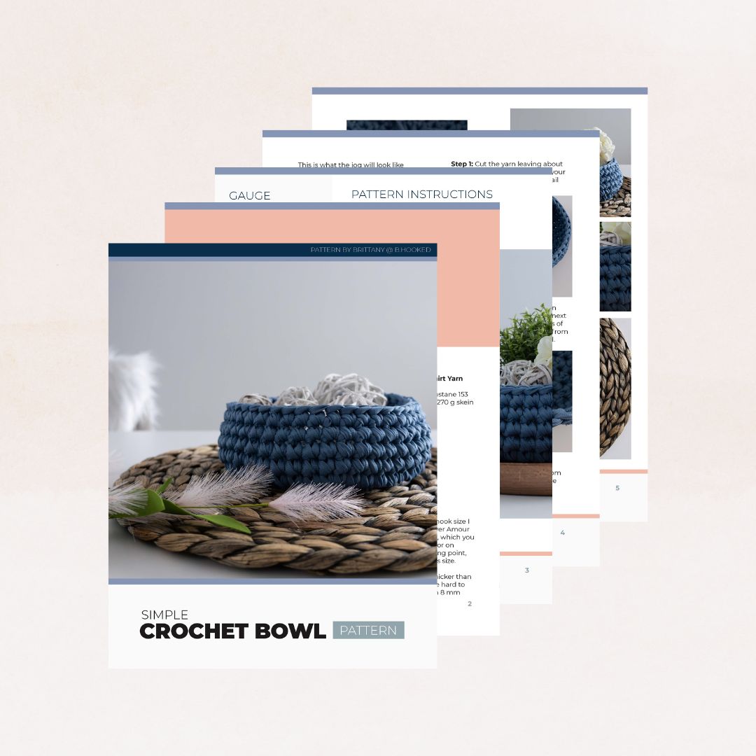 Simple Crochet Bowl with T-Shirt Yarn