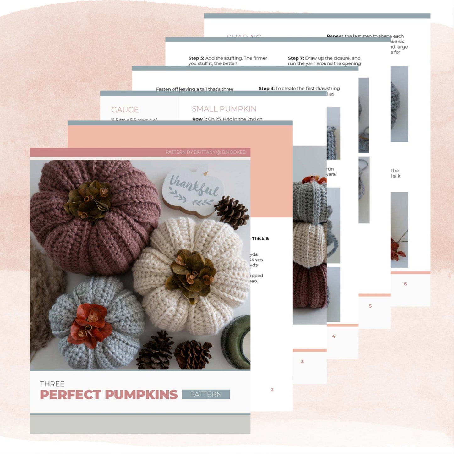 Perfect Crochet Pumpkins in 3 Sizes
