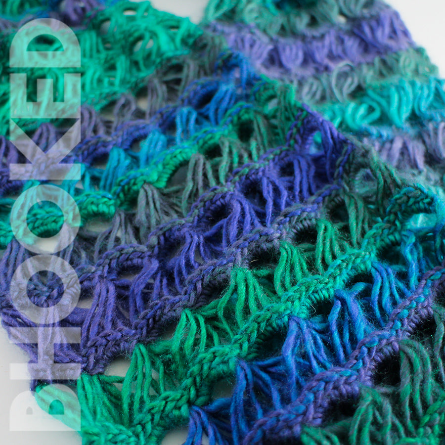 Crochet Broomstick Lace Infinity Scarf
