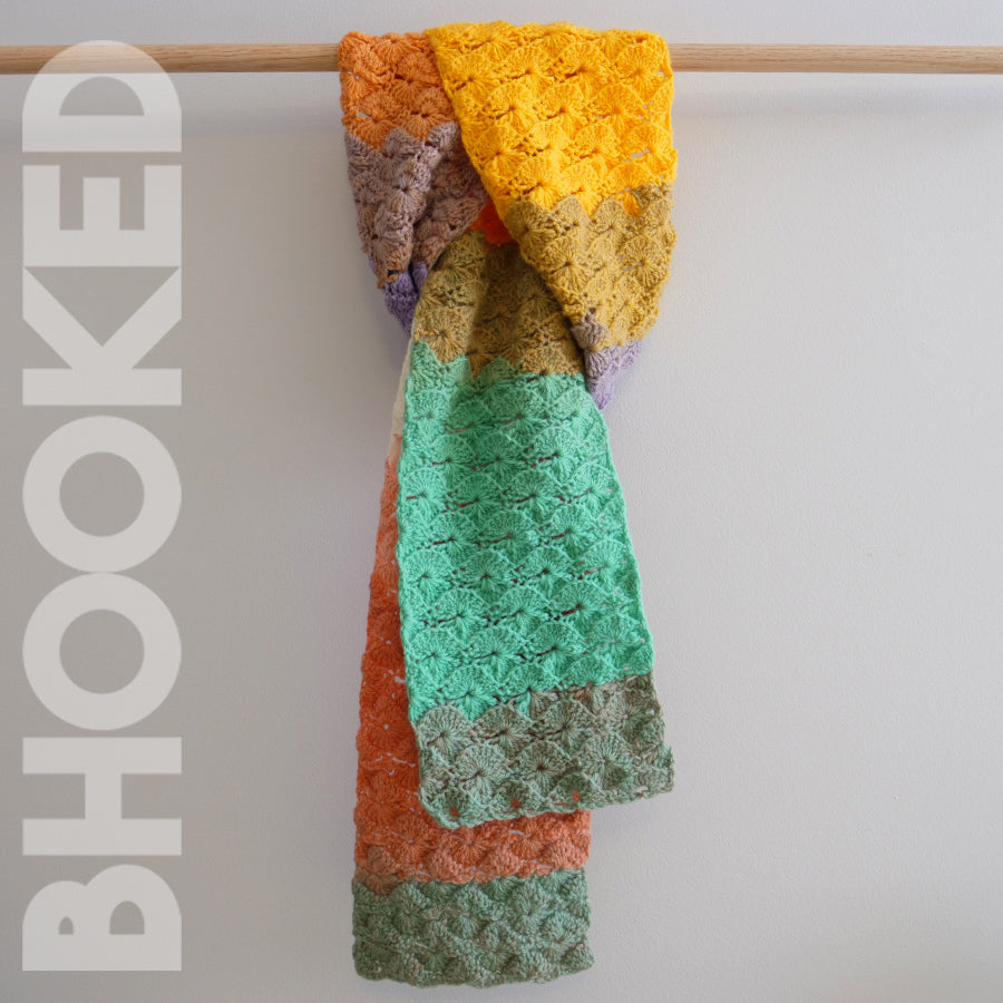 Catherine wheel Stitch Crochet Scarf PDF