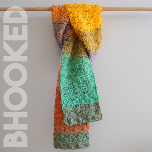 Catherine wheel Stitch Crochet Scarf PDF