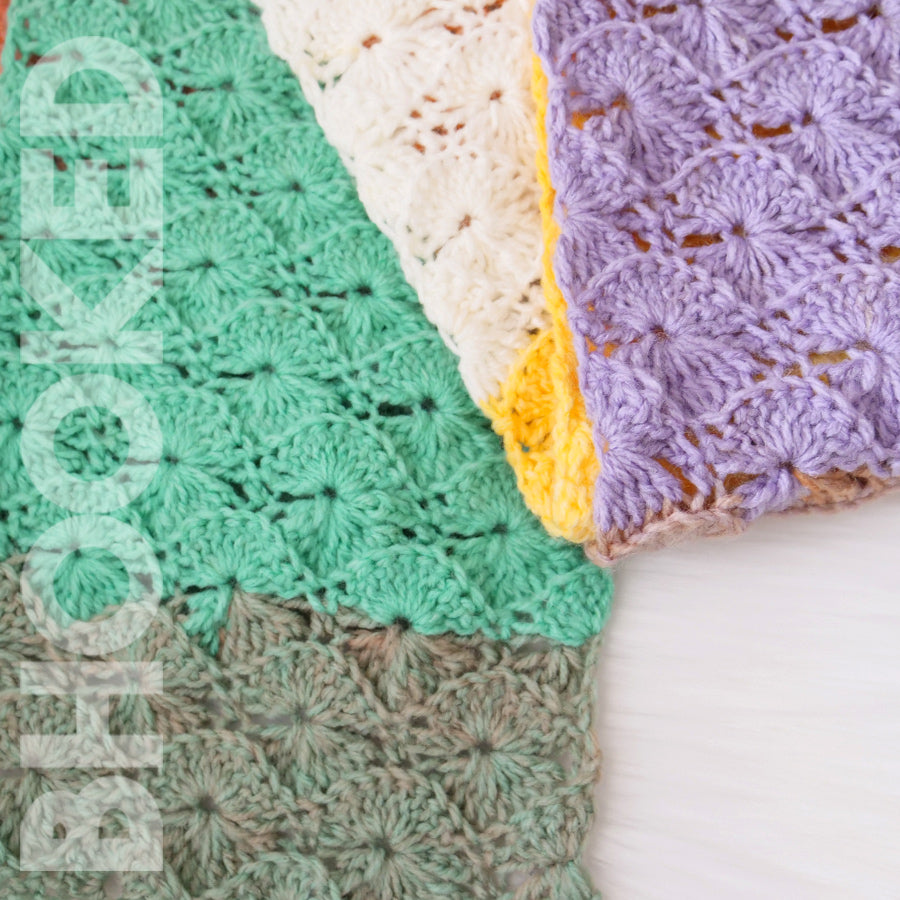 Catherine wheel Stitch Crochet Scarf PDF