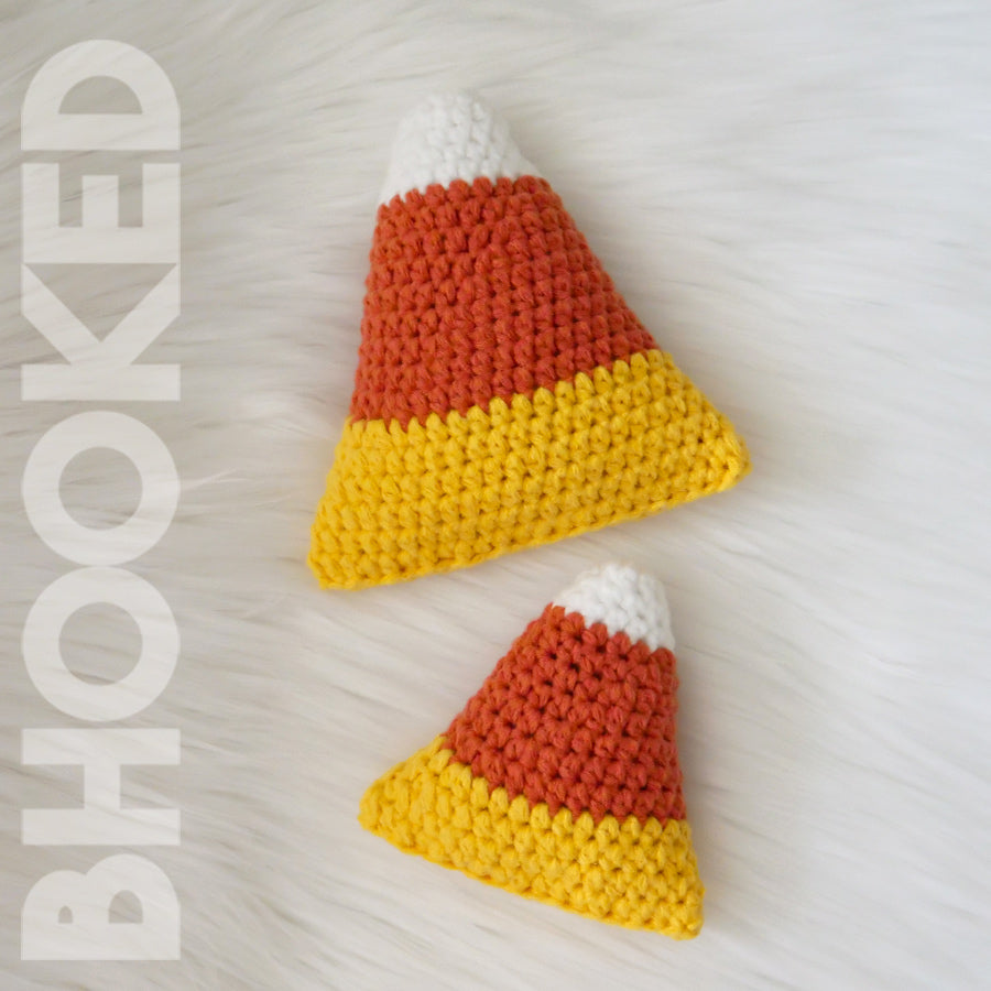 Crochet Candy Corn Plush Decor