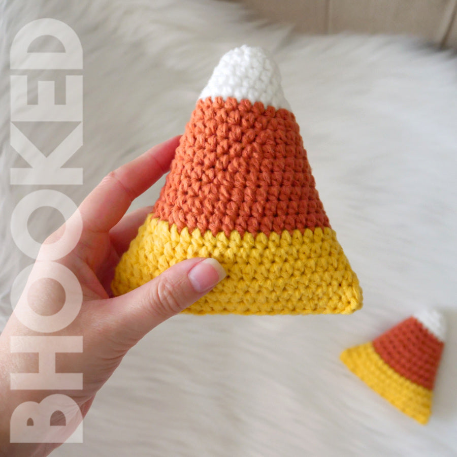 Crochet Candy Corn Plush Decor