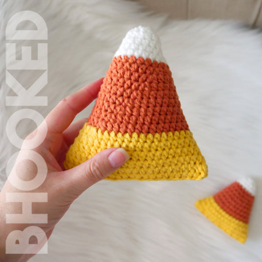 Crochet Candy Corn Plush Decor