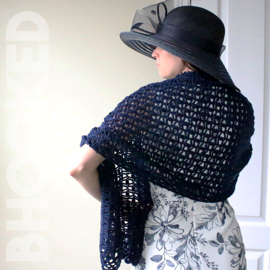 "Day At The Oaks" Lace Crochet Shawl