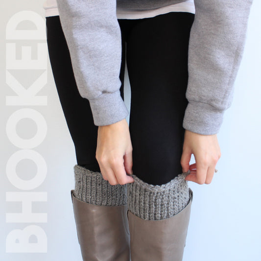 Simple Ribbed Tunisian Crochet Boot Cuffs