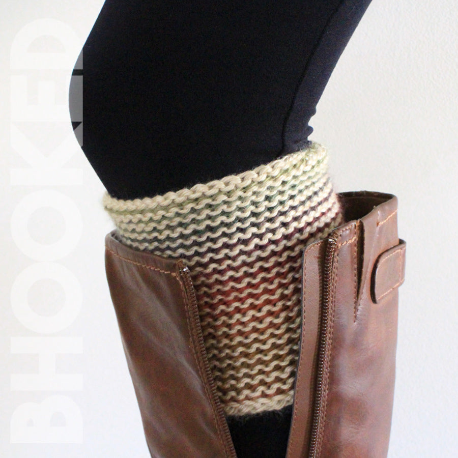 Reversible Tunisian Crochet Boot Cuffs