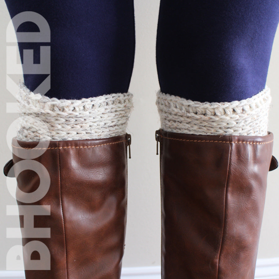 Easy Ribbed Crochet Boot Cuffs