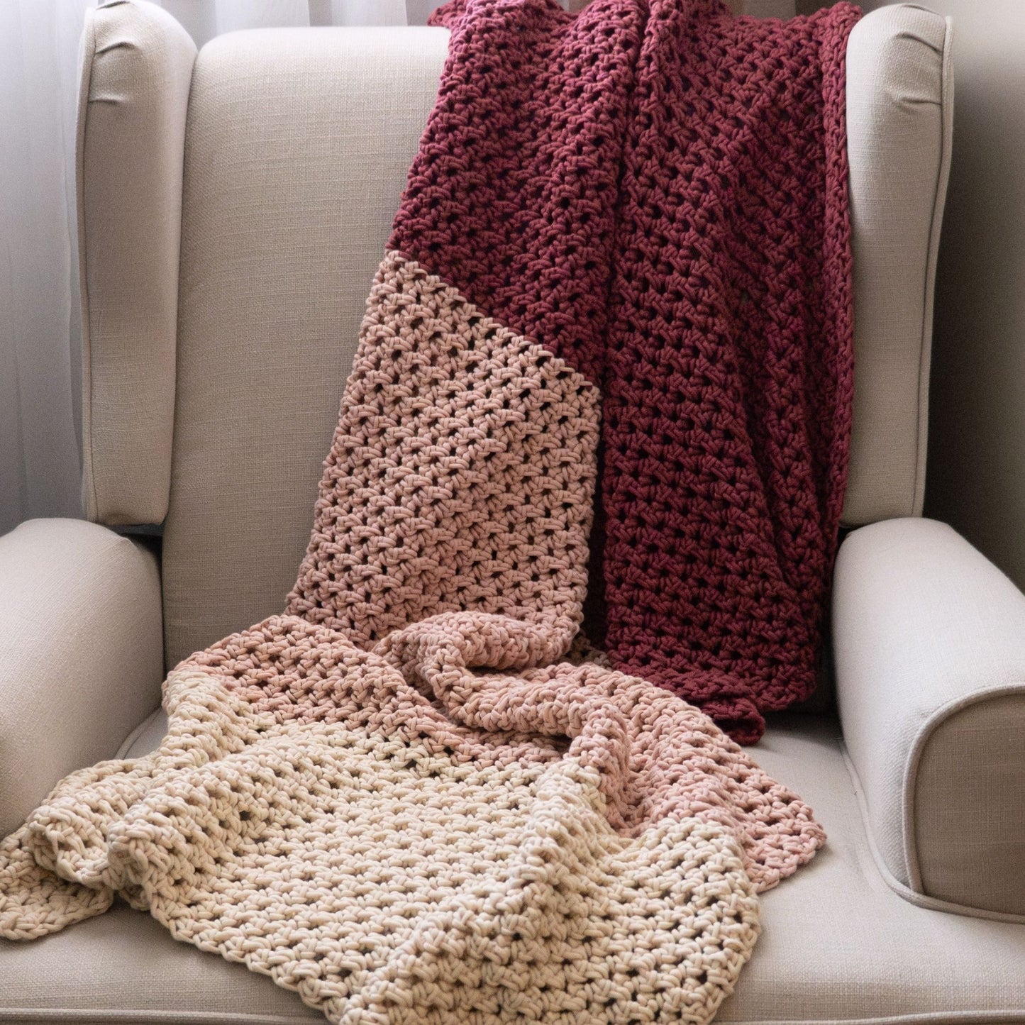 Airy Woven Summer Crochet Blanket