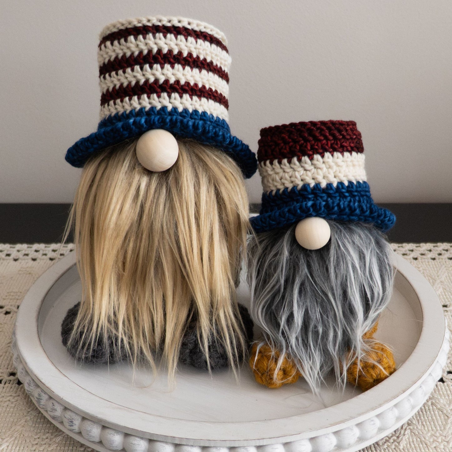 Patriotic Crochet Gnome