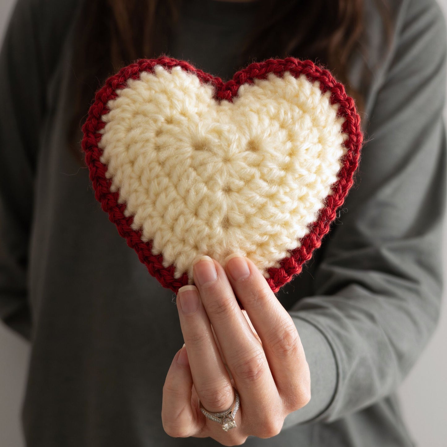 Farmhouse Stuffed Crochet Hearts