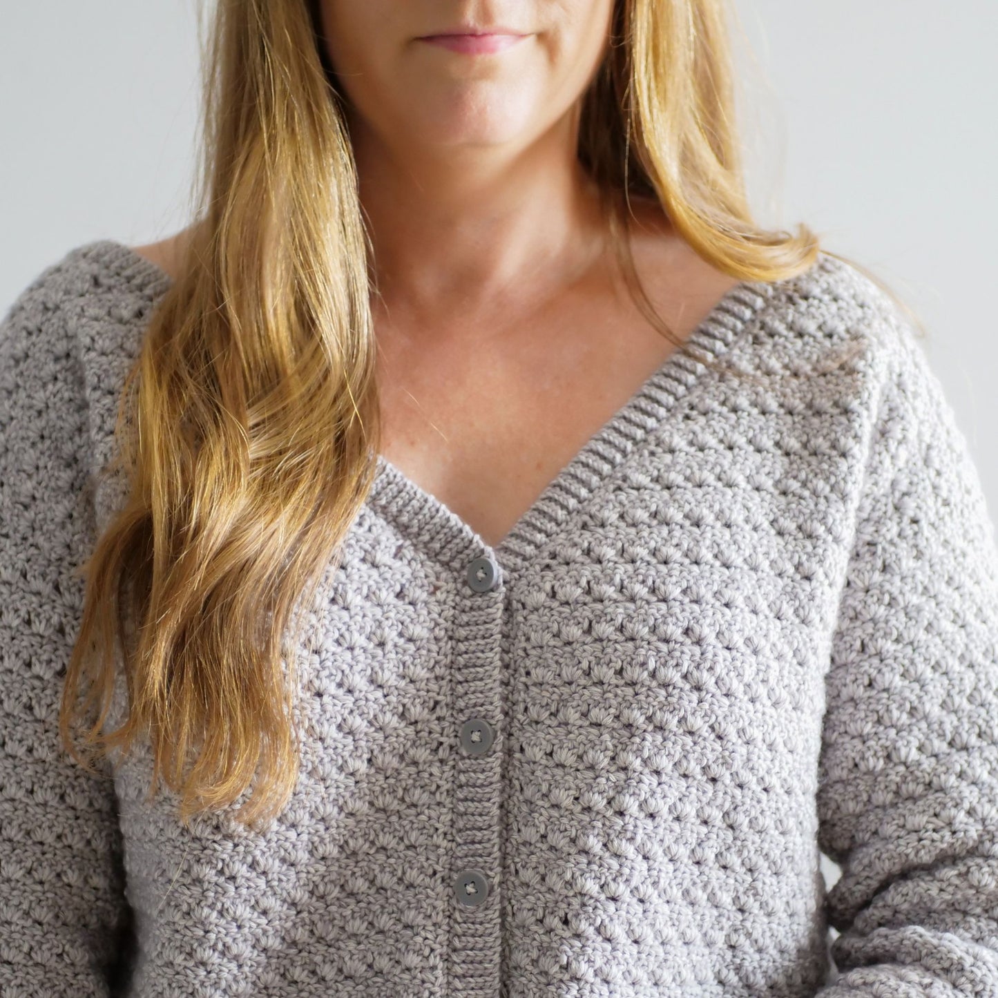 V-Neck Crochet Cardigan