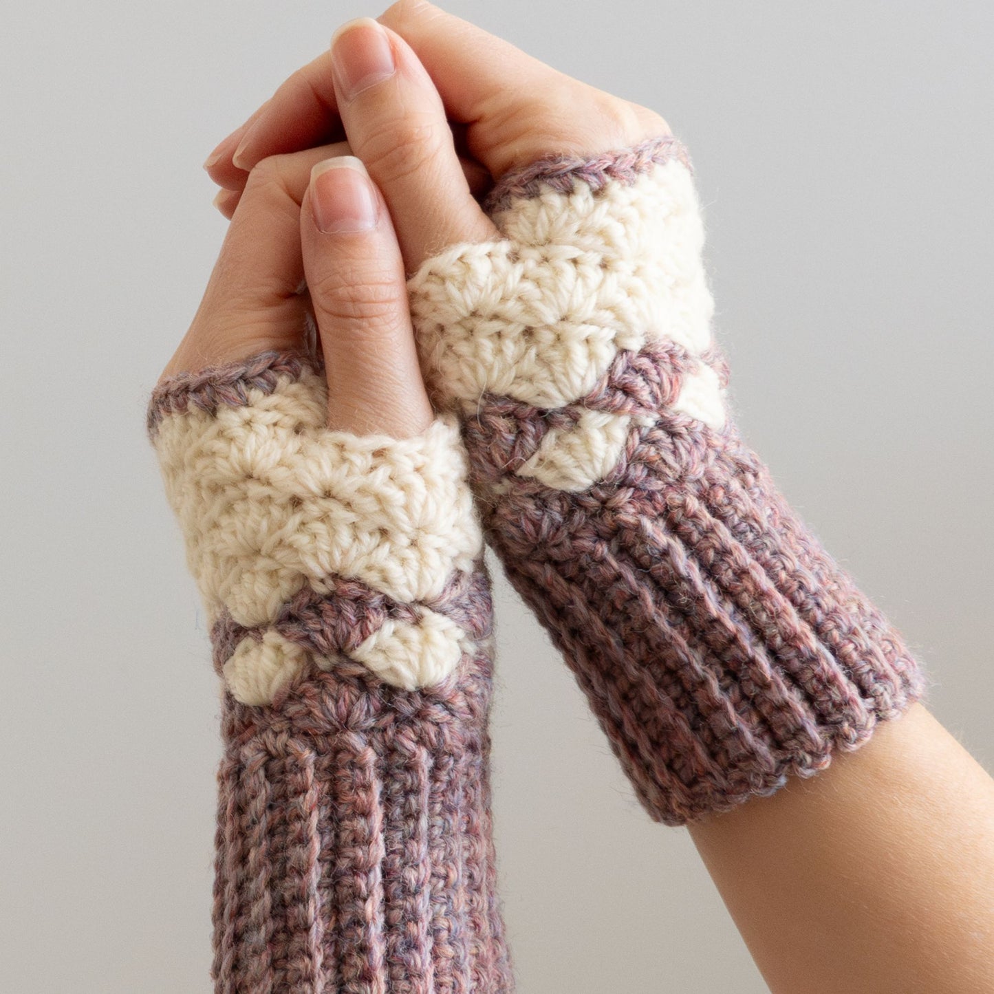 Shell Crochet Fingerless Gloves