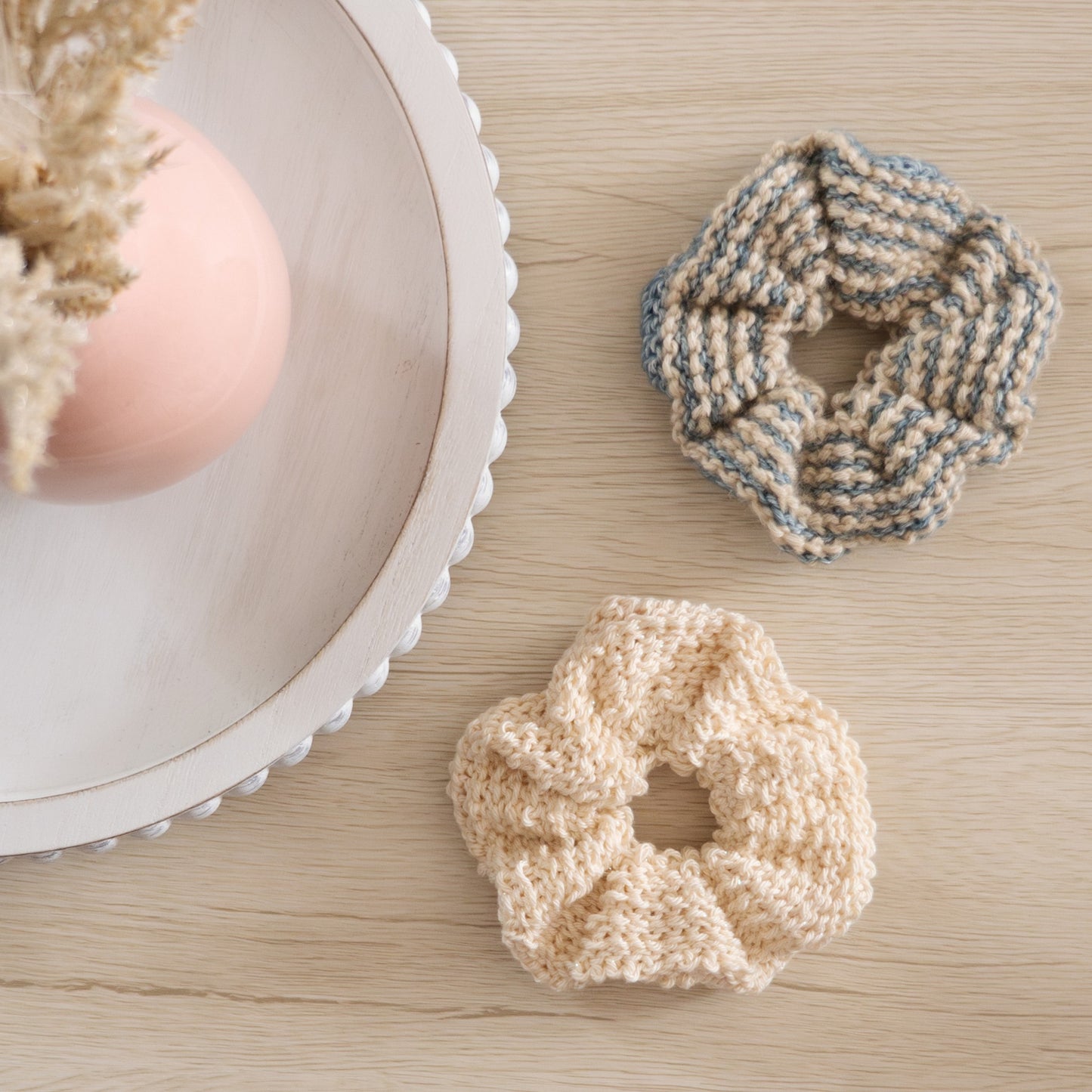 Easy Tunisian Crochet Hair Scrunchies