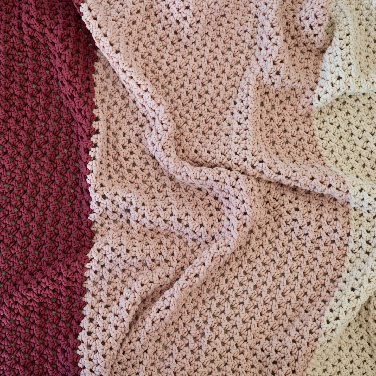 Airy Woven Summer Crochet Blanket
