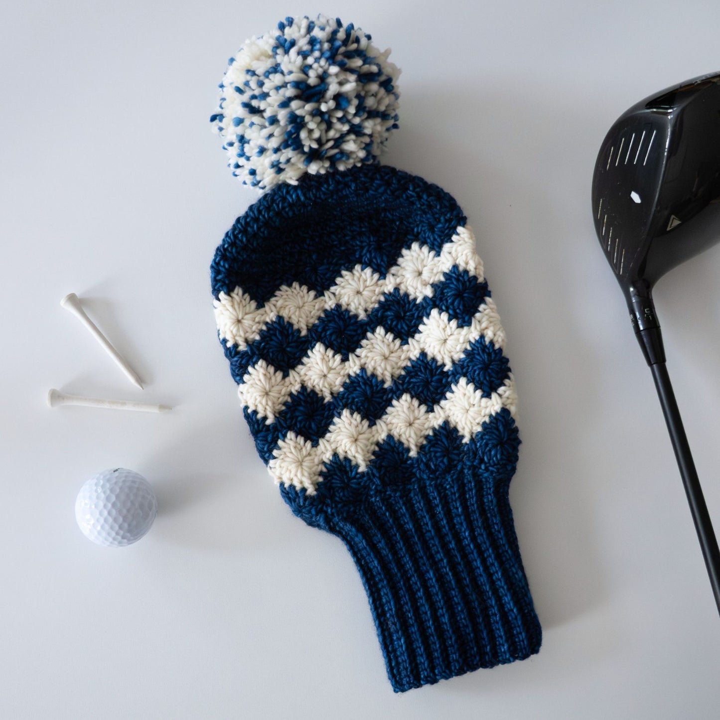 Harlequin Crochet Golf Club Cover