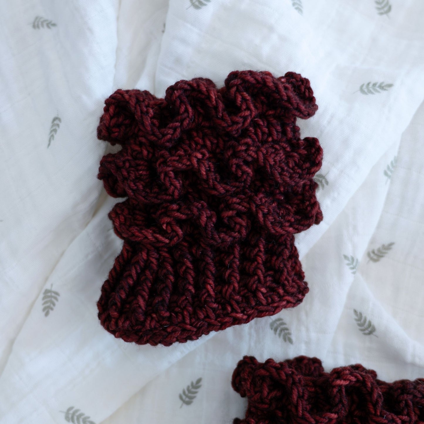 Crochet Baby Booties with Ruffles