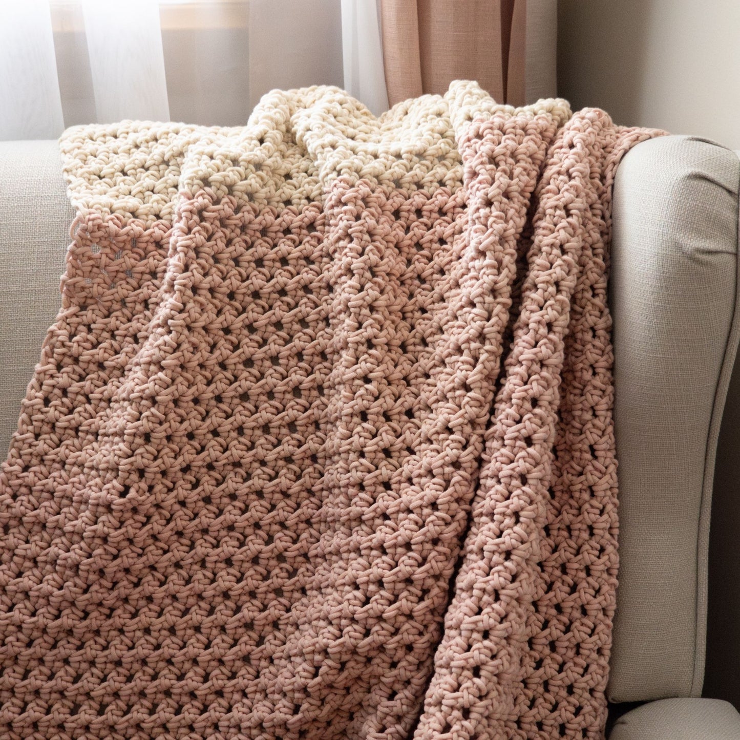 Airy Woven Summer Crochet Blanket