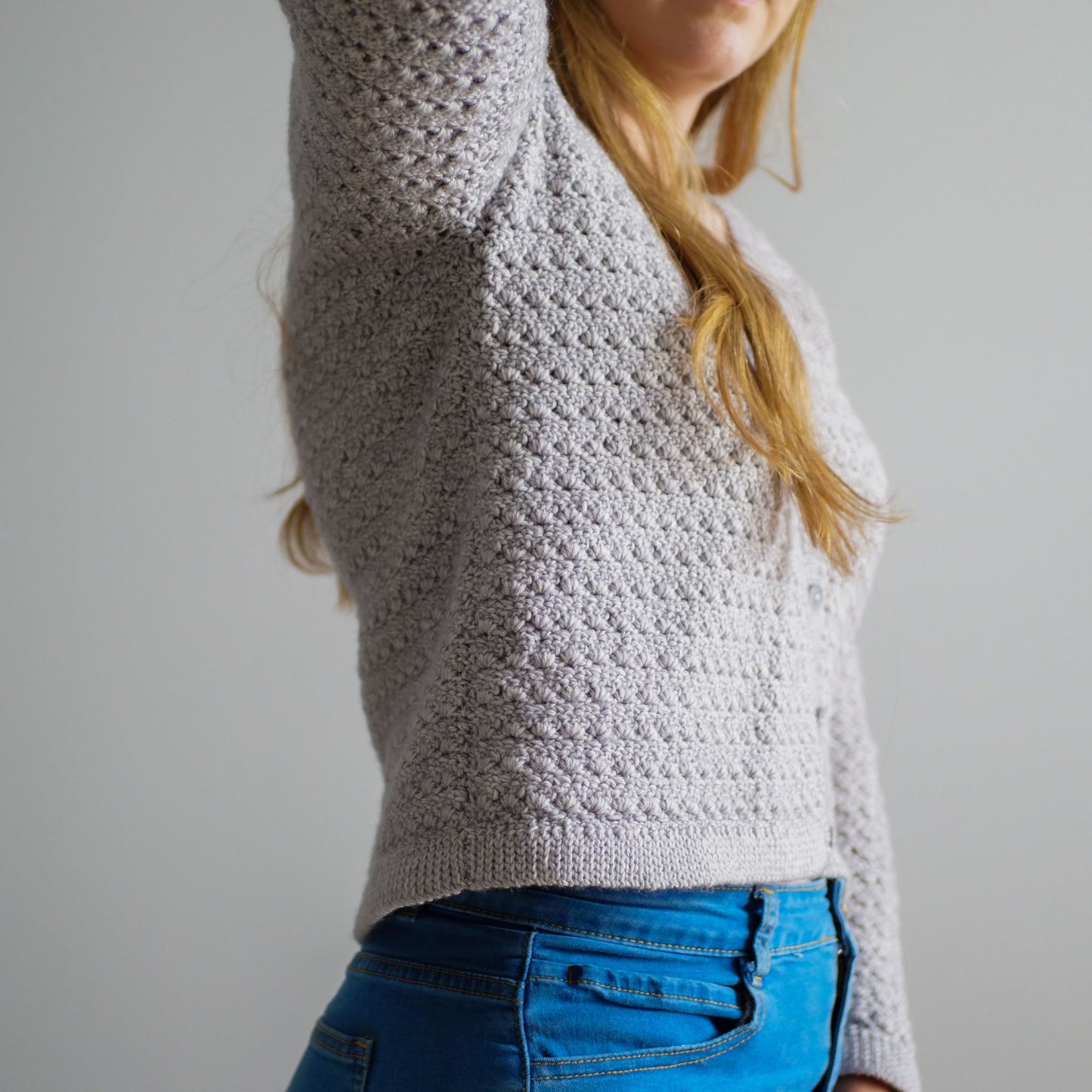 V-Neck Crochet Cardigan