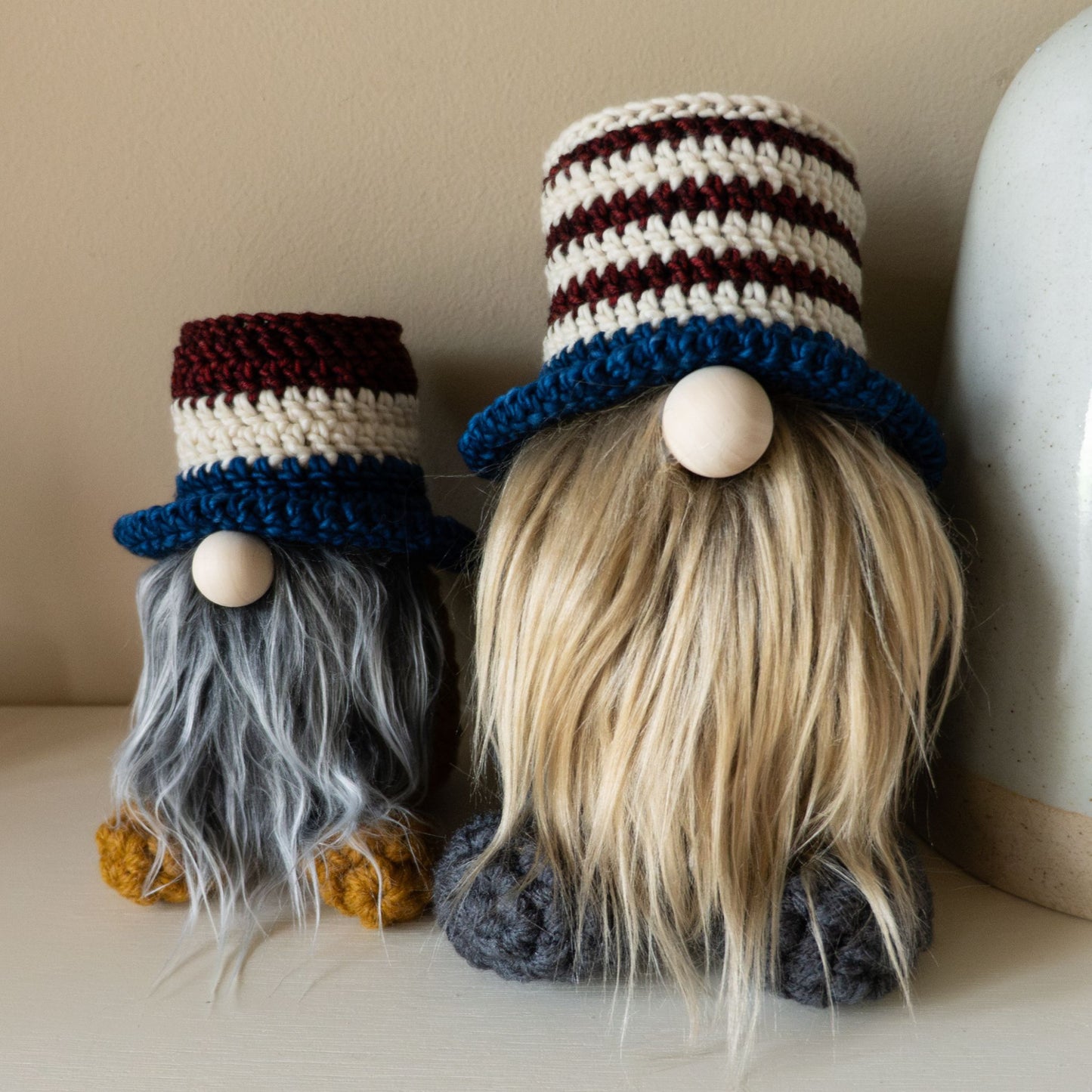 Patriotic Crochet Gnome