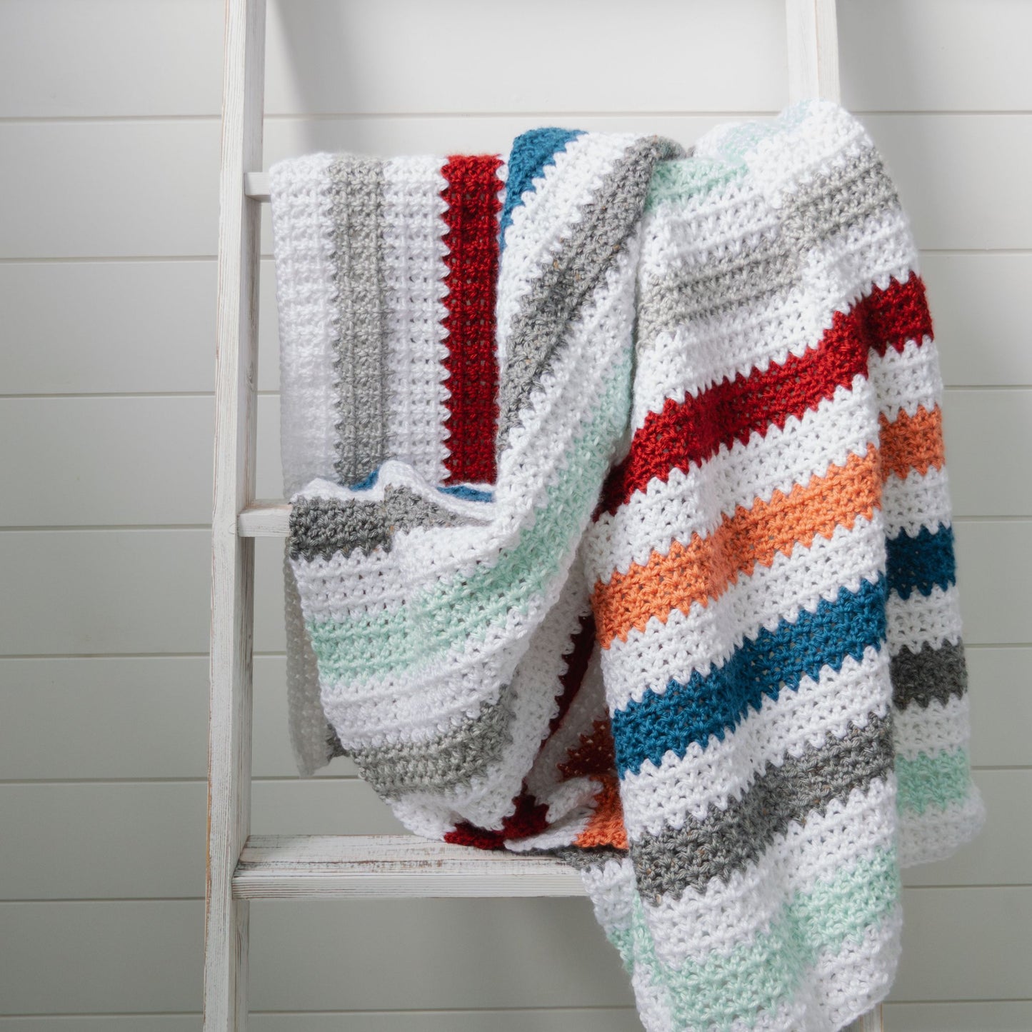 Modern Striped Crochet Blanket