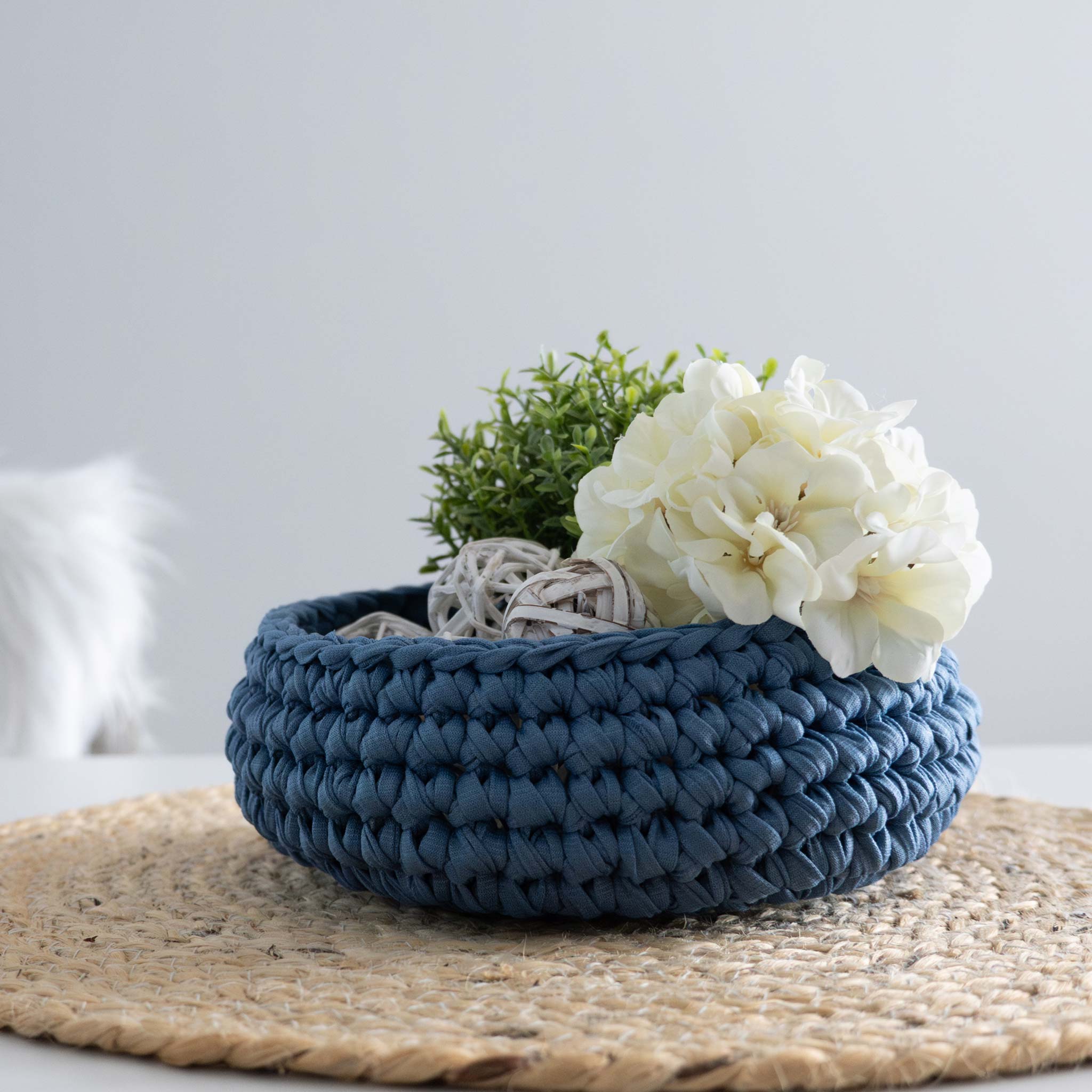 Crochet Small Rice Bowl Pattern Simple Crochet Bowl with T-Shirt Yarn – B.Hooked