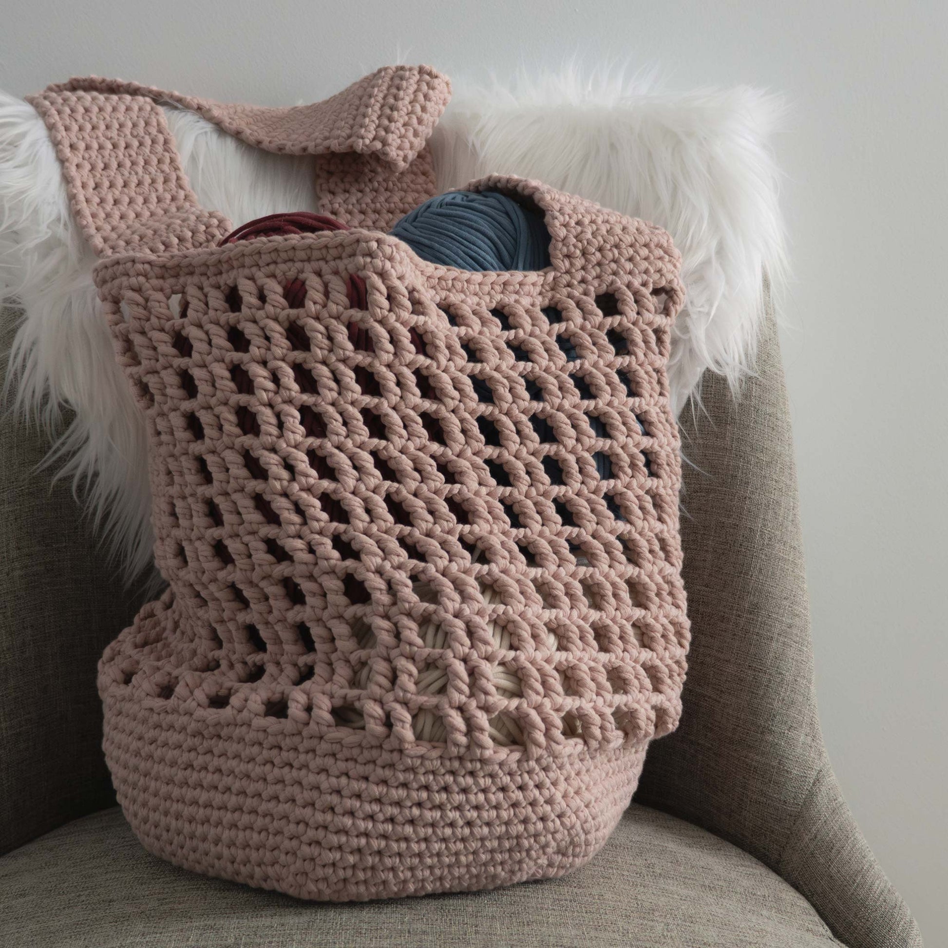 Simple Crochet Market Bag – - Main Image