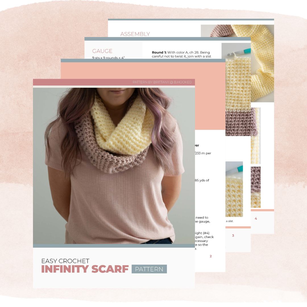 Easy Crochet Infinity Scarf PDF