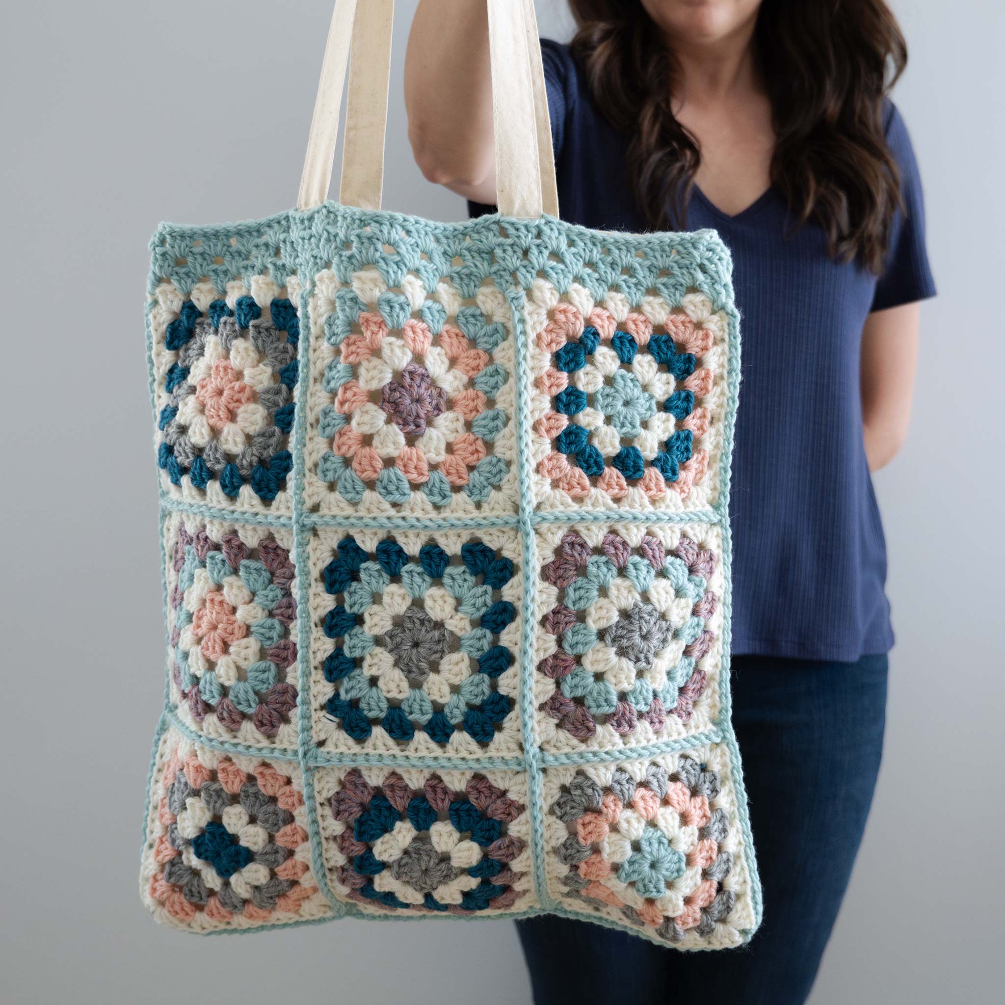 Crochet Granny Square Canvas Tote – B.Hooked