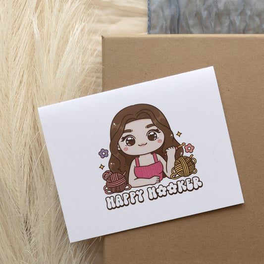 Printable "Happy Hooker" Note & Care Card