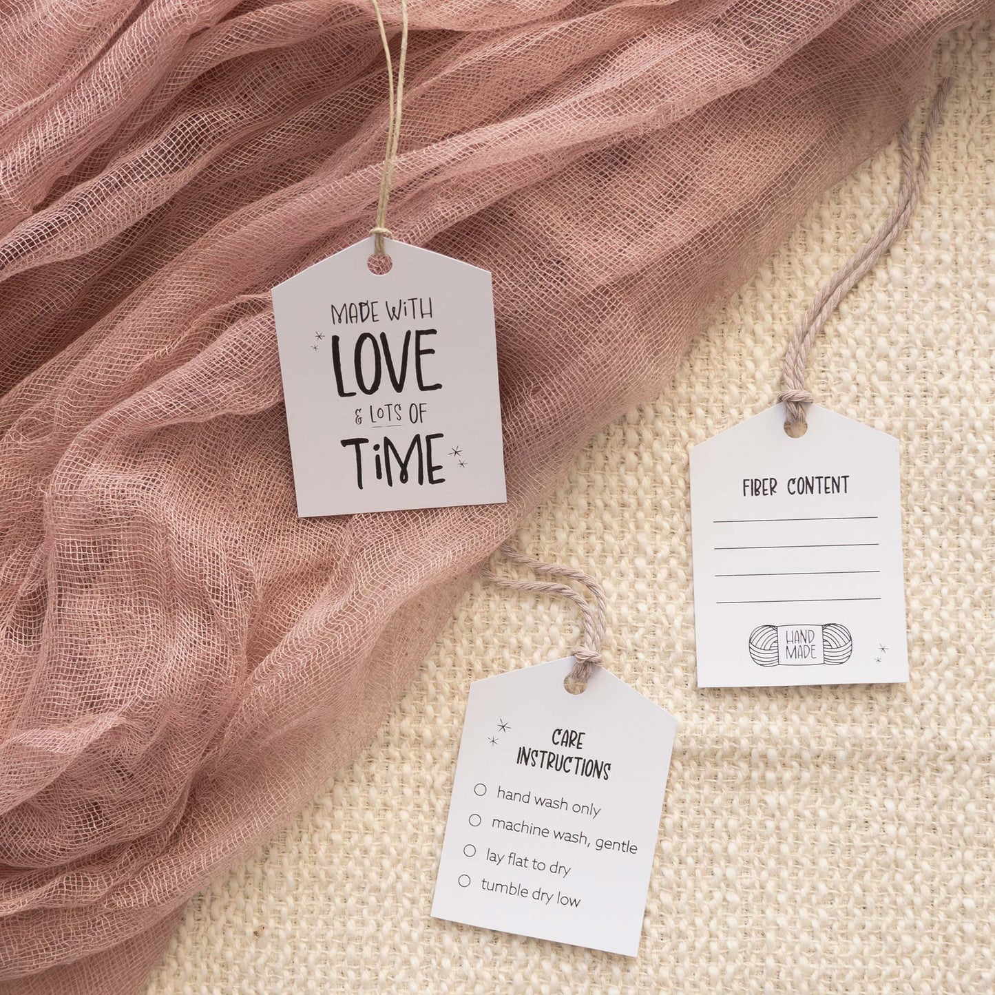 Printable "Made With Love & Time" Tags