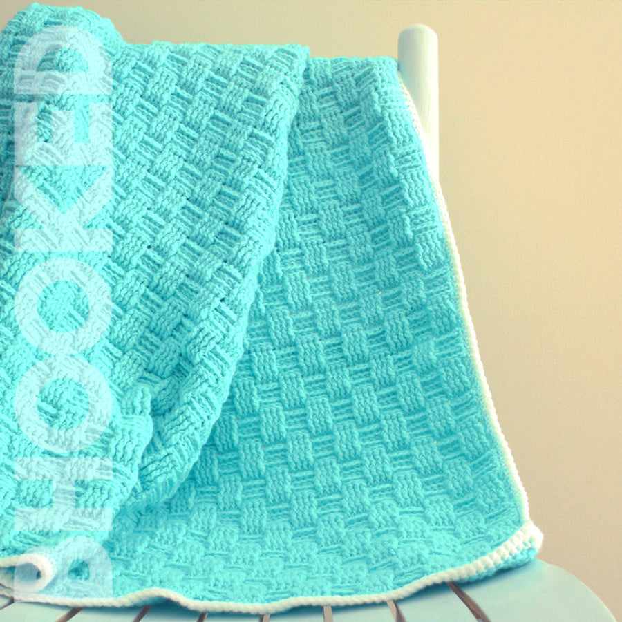 Basket Weave Crochet Baby Blanket PDF