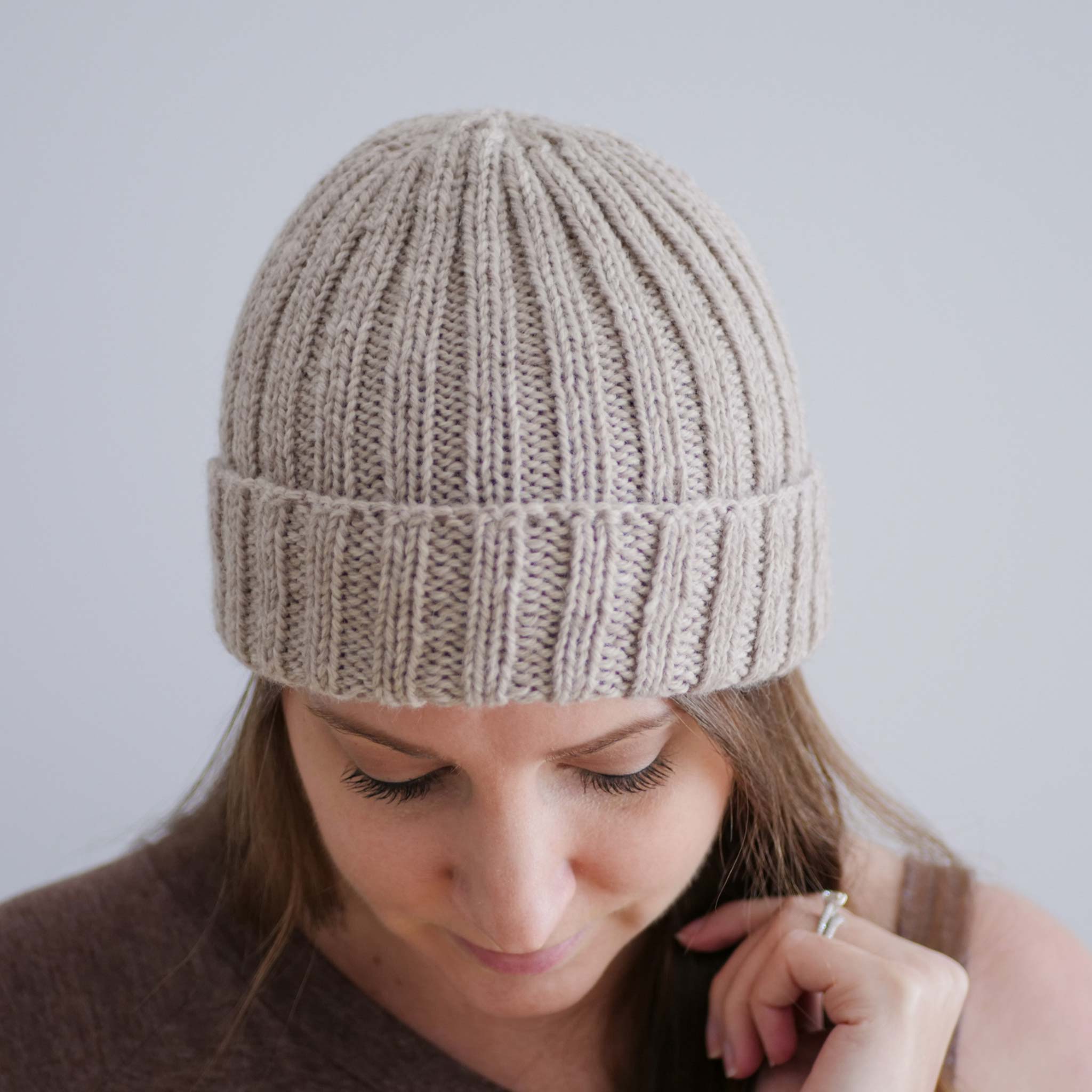 Everyday Ribbed Knit Hat Pattern PDF - Easy Stretchy Beanie Download ...