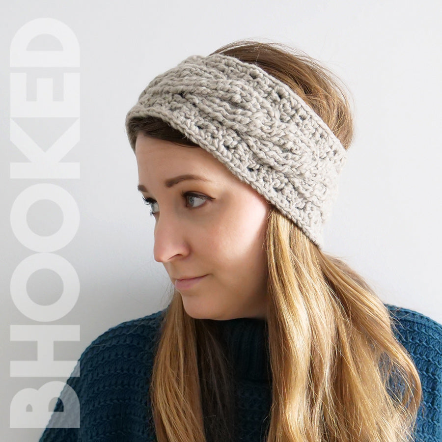 First Time Cable Crochet Headband PDF