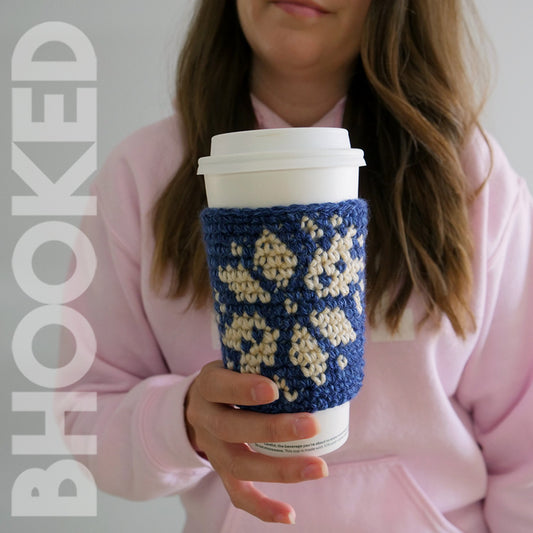 Crochet Snowflake Coffee Cup Cozy PDF